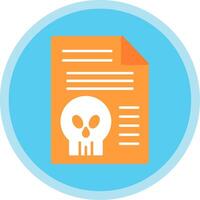 Document Flat Multi Circle Icon vector