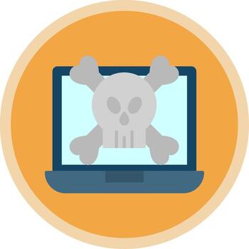 Malware Flat Multi Circle Icon vector