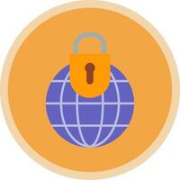 Global Security Flat Multi Circle Icon vector