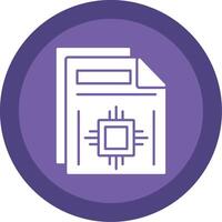 Document Glyph Multi Circle Icon vector