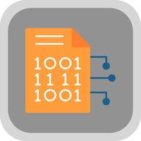 Encryption Data Flat Round Corner Icon vector