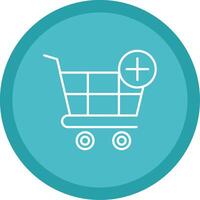 Shopping Cart Line Multi Circle Icon vector