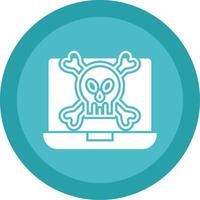 Malware Glyph Multi Circle Icon vector