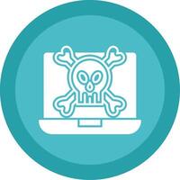 Malware Glyph Multi Circle Icon vector