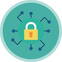 Secure Flat Multi Circle Icon vector