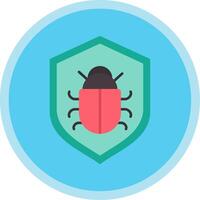 Antivirus Flat Multi Circle Icon vector