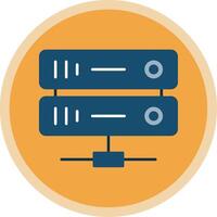 Server Flat Multi Circle Icon vector