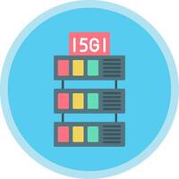 Server Flat Multi Circle Icon vector