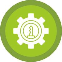 Gear Glyph Multi Circle Icon vector