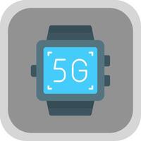 Smartwatch Flat Round Corner Icon vector