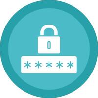 Password Glyph Multi Circle Icon vector