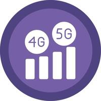High Speed Glyph Multi Circle Icon vector