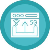 Upload Glyph Multi Circle Icon vector