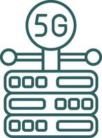 Server Line Gradient Round Corner Icon vector