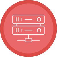 Server Line Multi Circle Icon vector