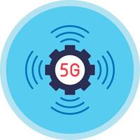 5G Flat Multi Circle Icon vector