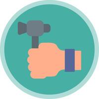 Labour Day Flat Multi Circle Icon vector