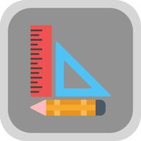 Set Square Flat Round Corner Icon vector