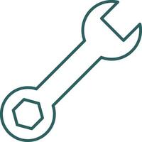 Spanner Line Gradient Round Corner Icon vector