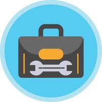 Tool Box Flat Multi Circle Icon vector