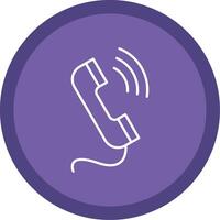 Phone Call Line Multi Circle Icon vector