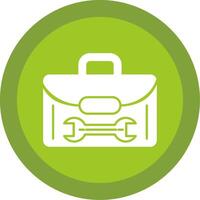 Tool Box Glyph Multi Circle Icon vector