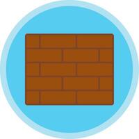 Brickwall Flat Multi Circle Icon vector