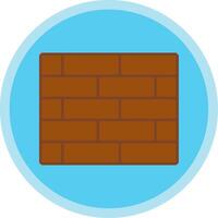 Brickwall Flat Multi Circle Icon vector