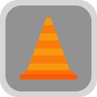 Cone Flat Round Corner Icon vector