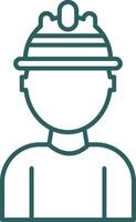 Labor Line Gradient Round Corner Icon vector
