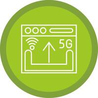 Upload Line Multi Circle Icon vector