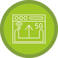 Upload Line Multi Circle Icon vector