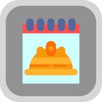 Labour Day Flat Round Corner Icon vector
