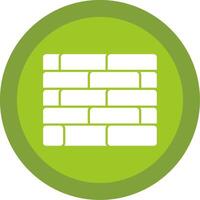 Brickwall Glyph Multi Circle Icon vector