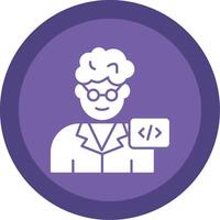 Programmer Glyph Multi Circle Icon vector