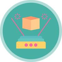 Hologram Flat Multi Circle Icon vector