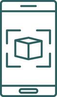 Augmented Reality Line Gradient Round Corner Icon vector