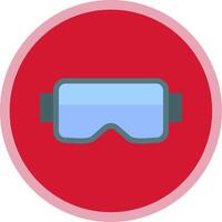 vr lentes plano multi circulo icono vector