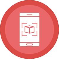 Augmented Reality Glyph Multi Circle Icon vector