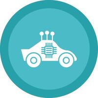 Autonomous Car Glyph Multi Circle Icon vector