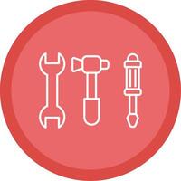 Tools Line Multi Circle Icon vector