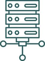 Server Line Gradient Round Corner Icon vector