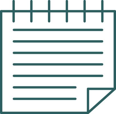 Notes Line Gradient Round Corner Icon