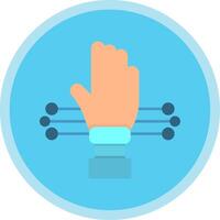Glove Flat Multi Circle Icon vector
