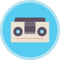 Tape Recorder Flat Multi Circle Icon vector