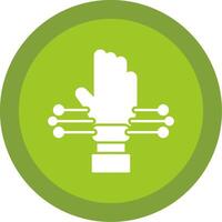 Glove Glyph Multi Circle Icon vector