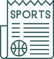 Sports News Line Gradient Round Corner Icon vector