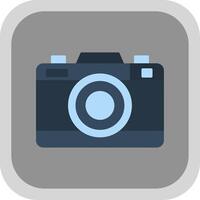 Camera Flat Round Corner Icon vector