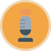 Voice Recording Flat Multi Circle Icon vector