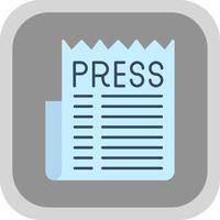 Press Release Flat Round Corner Icon vector